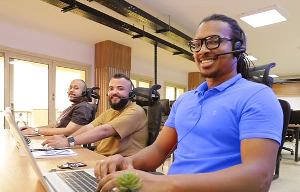 technical support team smiling